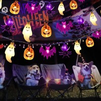 Dontsri Solar Powered Halloween Lights 40 Led 8 Modes Waterproof Auto Onoff Outdoor Use