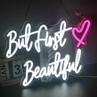 Dreamfort But First Beautiful Neon Sign Led White Neon Light Signs Beautiful Neon Signs For Wall Decor Usb Powered Dimmable Neo