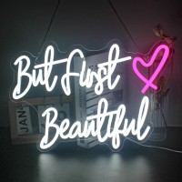 Dreamfort But First Beautiful Neon Sign Led White Neon Light Signs Beautiful Neon Signs For Wall Decor Usb Powered Dimmable Neo