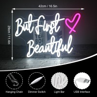 Dreamfort But First Beautiful Neon Sign Led White Neon Light Signs Beautiful Neon Signs For Wall Decor Usb Powered Dimmable Neo