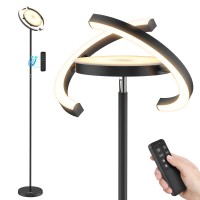 Fimei Modern Black Metal Saturn Ring Led Floor Lamp Stepless Dimming And Color Temperature Adjustment Rotatable Lamp Head Ind