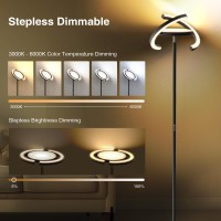 Fimei Modern Black Metal Saturn Ring Led Floor Lamp Stepless Dimming And Color Temperature Adjustment Rotatable Lamp Head Ind