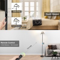 Fimei Modern Black Metal Saturn Ring Led Floor Lamp Stepless Dimming And Color Temperature Adjustment Rotatable Lamp Head Ind