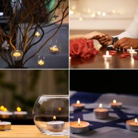 Wponszu Unscented Tea Lights Candleswhite Smokeless Dripless100 In Bulk4 Hour Long Time Burningfor Weddings Home Poolsh