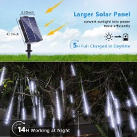 Blingstar Halloween Lights Solar Christmas Lights 16Inch 10Tubes 360Led Meteor Lights Outdoor Waterproof Falling Rain Lights Hal