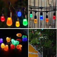 Spacelumen 15 Pack S14 Colored Led Bulbs, Multicolor Outdoor E26 String Light Bulbs Replacement (Red, Orange, Blue, Green, Yellow) Shatterproof Edison Light Bulbs For Outdoor Indoor Space Decorative