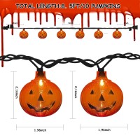 Halloween Pumpkin String Lights 85Ft Pumpkin Lights With 10 3D Cute Waterproof Orange Jackolantern Lights Halloween Pumpkin