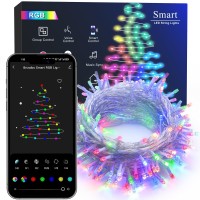 Brizled Smart String Lights 196Ft 600 Led Smart Wifi Color Changing Fairy Lights App Controlled Rgb Christmas Lights Clear Wir