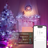 Brizled Smart String Lights 196Ft 600 Led Smart Wifi Color Changing Fairy Lights App Controlled Rgb Christmas Lights Clear Wir