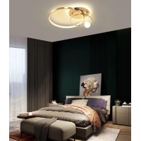 Led Ceiling Light Dimmable Work Room Ceiling Lamp Creative Ceiling Lamp Modern Pendant Lamp Led Ceiling Lamp With Remote Control For Bedroom Kids Room Dining Room Kitchen Office Lamp (Gold, L52Cm)