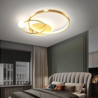 Led Ceiling Light Dimmable Work Room Ceiling Lamp Creative Ceiling Lamp Modern Pendant Lamp Led Ceiling Lamp With Remote Control For Bedroom Kids Room Dining Room Kitchen Office Lamp (Gold, L42Cm)