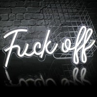 Fuck Off Neon Sign,White Neon Lights For Wall Decor Usb/Switch Operated Real Neon Wall Signs For Bedroom Wall Decor Art Decor Letter For Game Room Decor,Office Party Holiday Christmas,Party Light