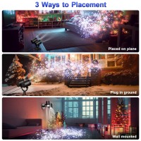 Christmas Snowflake Projector Lights Outdoor, Double Head Snowfall Led Lights Waterproof, Landscape Decorative Lighting Projection Lamp For Xmas Holiday Wedding Indoor Garden Patio Party Decoration