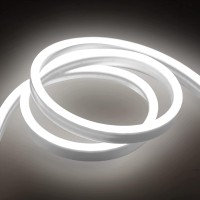 Gupup Neon Light Strip,16.4Ft White Neon Lights,24V,600 Leds,Flexible,Waterproof,Silicone Led Rope Lights,Rope Neon Lights For Bedroom,Rope Lights Indoor&Outdoor?(Power Adatpor Not Included)