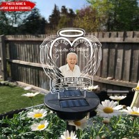 Customizaf Personalized Solar Outdoor Lights Garden Decor Cemetery Decorations For Grave Grave Decorations For Cemetery Memori