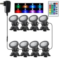 Gzkanful Underwater Pond Lights Colored Led Fountain Lights Outdoor Landscape Spot Light Rgb Color Changing Ip68 Waterproof Spo