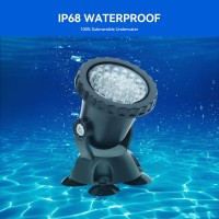 Gzkanful Underwater Pond Lights Colored Led Fountain Lights Outdoor Landscape Spot Light Rgb Color Changing Ip68 Waterproof Spo