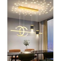 Stomee Dining Room Lamp Led Dining Table Lamp Modern Led Pendant Light Dimmable With Remote Control Hanging Light Dining Room Chandelier For Living Room Bedroom Kitchen Office (Gold, 39.3In)