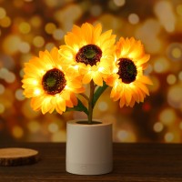 Wsyear Sunflower Gifts For Womensunflower Party Decorations Sunflower Lamp For Birthday Wedding Anniversary Romantic Gifts For