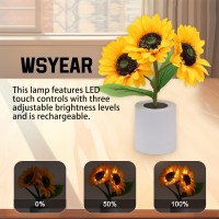 Wsyear Sunflower Gifts For Womensunflower Party Decorations Sunflower Lamp For Birthday Wedding Anniversary Romantic Gifts For