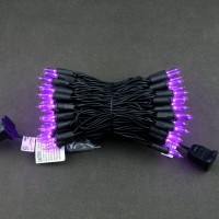 Yuletime Purple Led Christmas Lights With Black Wire 33 Ft 100 Count Ul Certified Commercial Grade Halloween String Light Set