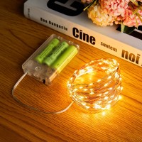 Fairy Lights Battery Operated, 2 Pack 33Ft 100 Leds Mini Battery Powered String Lights, Waterproof Copper Wire Twinkle Lights Mason Jar Lights For Indoor Home Wedding Christmas Decoration, Warm White