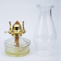 Rahata Oil Lamp Chimney Hurricane Lamp Glass Replacement Clear 3 Inch Base For Kerosene Lamp Shadewave Style 2P