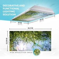 Fluorescent Light Cover For Classroom Ceiling Lights Premium Backlit Film Insert 2X4 2238X465 Florescent Fixture Pack