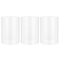 3-Pack Seeded Glass Lampshade Replacement, High Transmittance Cylinder Glass Cover, 5.9In Height, 3.93In Diameter, 1.69In Fitter Lamp Shade Replacement For Pendant Chandelier Wall Light