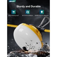 Lediary 50Ft Led Construction String Lights 50W 5000Lm String Work Light Linkable Temporary Lighting For Jobsite Patio Indoo