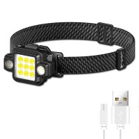 Avfora Multifunctional Cob+Xpg Headlamp Usb Type-C Charging Led Flashlight Magnetic Work Lamp 5 Mode Waterproof Headlamps For Outdoor Hiking Running Camping Accessories