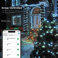 Brizled Smart Christmas Lights 65Ft 198 Led Color Changing Mini Lights Wifi App Controlled Xmas Tree Lights Dimmable Christma