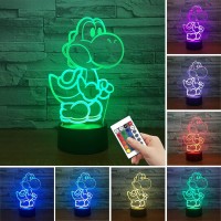 Xoidmivcn Yoshi Night Light For Kids Yoshi Light 16 Color Rgb Touch Remote Controller Lamp For Yoshi Lovers Childrens Room Dec