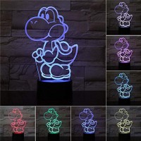 Xoidmivcn Yoshi Night Light For Kids Yoshi Light 16 Color Rgb Touch Remote Controller Lamp For Yoshi Lovers Childrens Room Dec