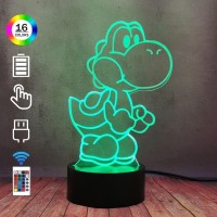 Xoidmivcn Yoshi Night Light For Kids Yoshi Light 16 Color Rgb Touch Remote Controller Lamp For Yoshi Lovers Childrens Room Dec