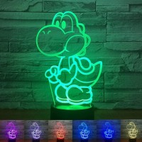 Xoidmivcn Yoshi Night Light For Kids Yoshi Light 16 Color Rgb Touch Remote Controller Lamp For Yoshi Lovers Childrens Room Dec