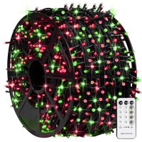 Tw Shine Red And Green Christmas Lights 1000 Led 328Ft Christmas Tree Lights Plug In With 8 Modes Remote Waterproof Xmas Strin