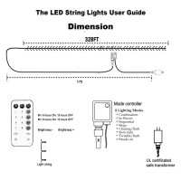 Tw Shine Christmas String Lights 1000 Led 328Ft Christmas Lights Plug In With 8 Modes Remote Waterproof Christmas Lights Outdo