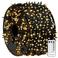 Tw Shine Christmas Lights 1000 Led 328Ft Christmas Tree Lights Plug In With 8 Modes Remote Waterproof Christmas String Lights