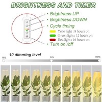 Yadoker Plant Grow Light Led Growing Light Full Spectrum For Indoor Plants Height Adjustable Automatic Timer 5V Low Safe Volt