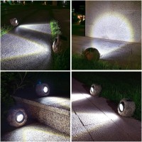 Hduan Idt 2Pack Solar Lights Outdoor, Super Bright Solar Garden Rock Spot Lights, Led Landscape Lighting For Pathway Lawn Patio Porch Yard Walkway