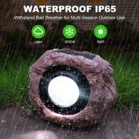 Hqian Sat Solar Garden Lights Outdoor Super Bright Solar Rock Spot Ligths Outdoor 2 Pack Led Landscape Lighting For Pathway Lawn