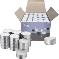 300 Pack Tealight Candles In Metal Cups Clean White Unscented Tealight Candles With 45 Hour Long Burning Time Votive Candl