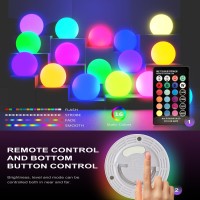 Yamport 6Inch 16 Colorchanging Led Night Light 7 Dimming Levels 4 Lighting Modes Table Lamp Rechargeable Sphere Lamps Button