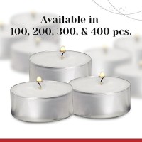 100 Pack Tealight Candles In Metal Cups Clean White Unscented Tealight Candles With 45 Hour Long Burning Time Votive Candl