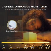 Yamport 4Inch 16 Colorchanging Led Cube Night Light 7 Dimming Levels 4 Lighting Modes Table Lamp Rechargeable Mood Lamp Butt