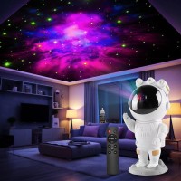 Astronaut Star Space Projector Galaxy Night Light - Starry Nebula Ceiling Projection Lamp With Timer, Remote Control And 360? Adjustable, Bedroom Decor Aesthetics, Gifts For Kids And Adults