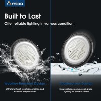 Amico 200W 10 Pack Ufo Led High Bay Light 28 000Lm 5000K Led High Bay Lights With Ul Listed Us Hook 5 Cable Alternative To 650W