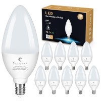 Sailstar Candelabra Light Bulbs 60 Watt Equivalent, 4000K Natural Daylight, 5W E12 Small Base Type B Led Bulbs, 500 Lumens, Chandelier Ceiling Fan Light Bulbs, Cri 85, Non-Dimmable, Pack Of 10