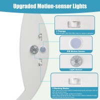 Hardwired Motion Sensor Ceiling Lights 9In 20W Flush Mount Motion Led Ceiling Lights 3000K 4000K 6000K Indoor Ceiling Light F